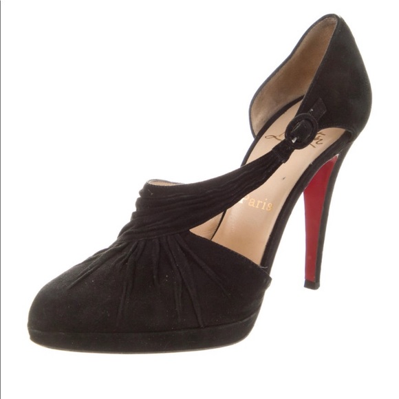 Christian Louboutin strappy black heels